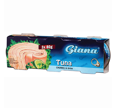 Tuna chunks in brine 3x80g